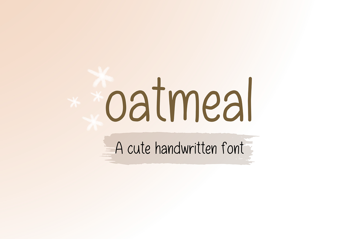 Oatmeal Cute Handwritten Font, a Handwritten Font by Lalava Studio (Photo 1 of 9)