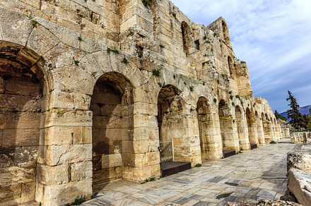 wall of ancient theater in Athens, an Architecture Photo by J&T photo and design