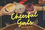Cheerful Girls Retro Vibes Script, a Script Font by Kaya Fonts (Thumbnail 1 of 42)