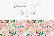 Pumpkin and Floral Seamless Pattern, a Pattern Graphic by Pati Charm Studio (Thumbnail 3 of 6)