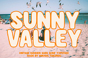 Sunny Valley - Vintage Retro Sans, a Sans Serif Font by Mikhail Fukurou (Thumbnail 1 of 8)