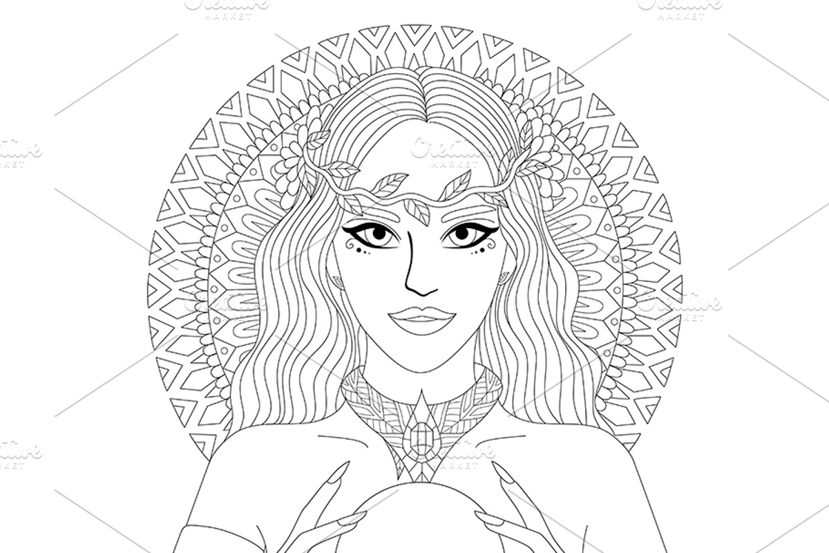 10 witches Halloween theme, an Illustration by Somjai King (Photo 9 of 11)