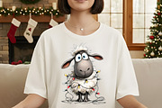 Funny Christmas Sheep Clipart, an Illustration by Designworld (Thumbnail 4 of 6)