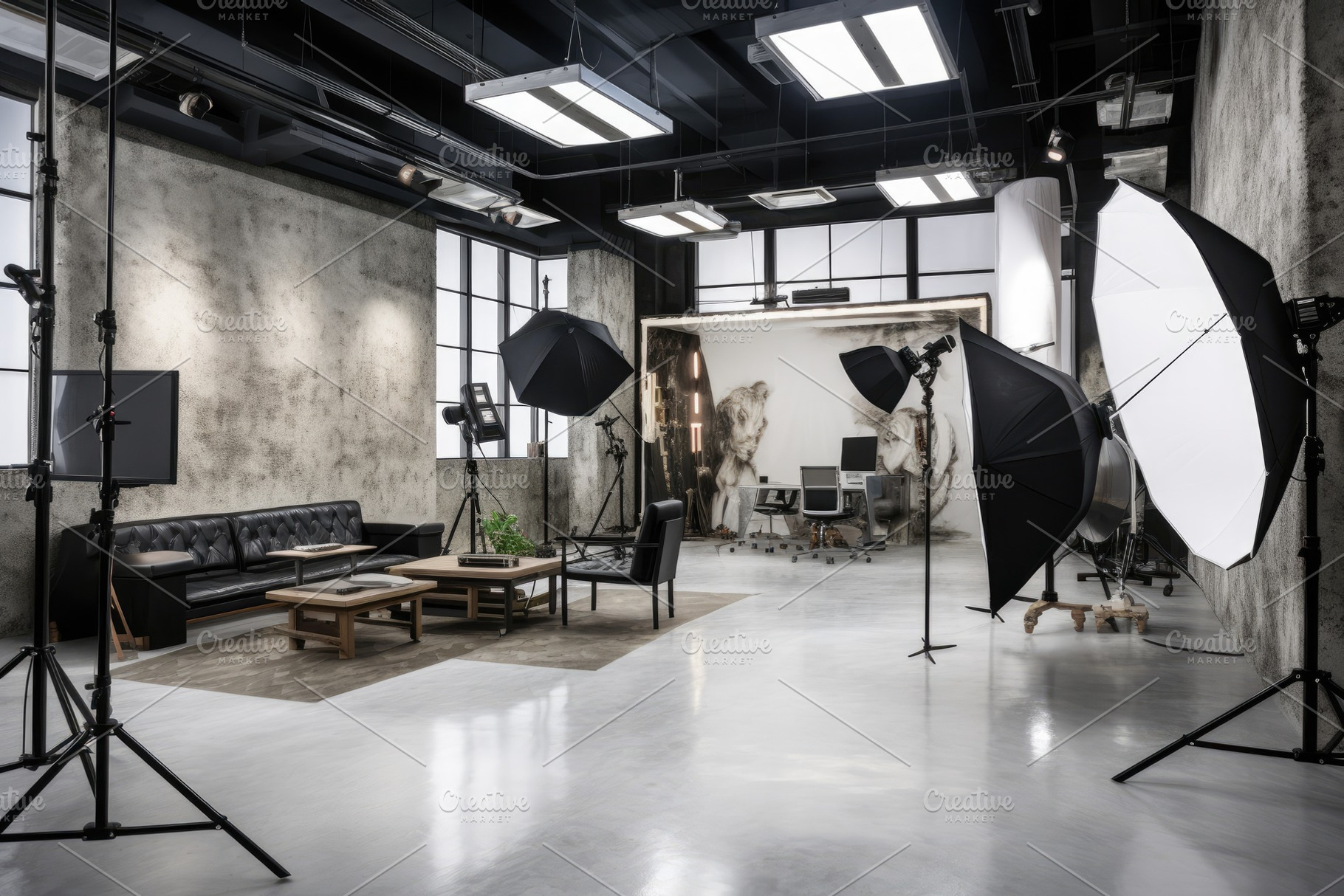 Interior of modern photo studio with, a Photo by Iftikhar Alam