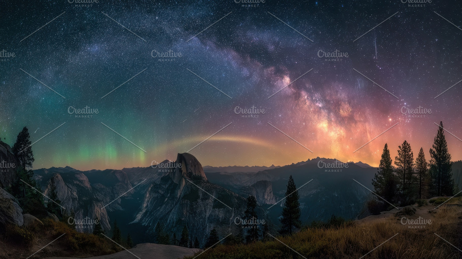 Night sky view over Yosemite Park, a Photo by Beautiful things