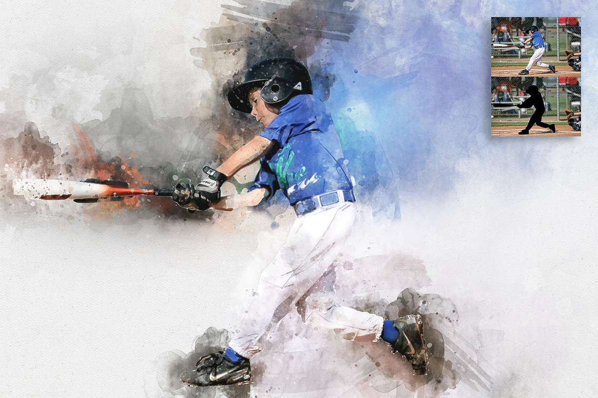 Splash Watercolor Photoshop Action, an Action Add-On by AndriyFM (Photo 8 of 15)