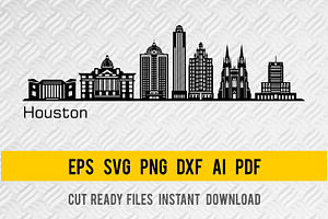 Houston - City Skyline Cut SVG