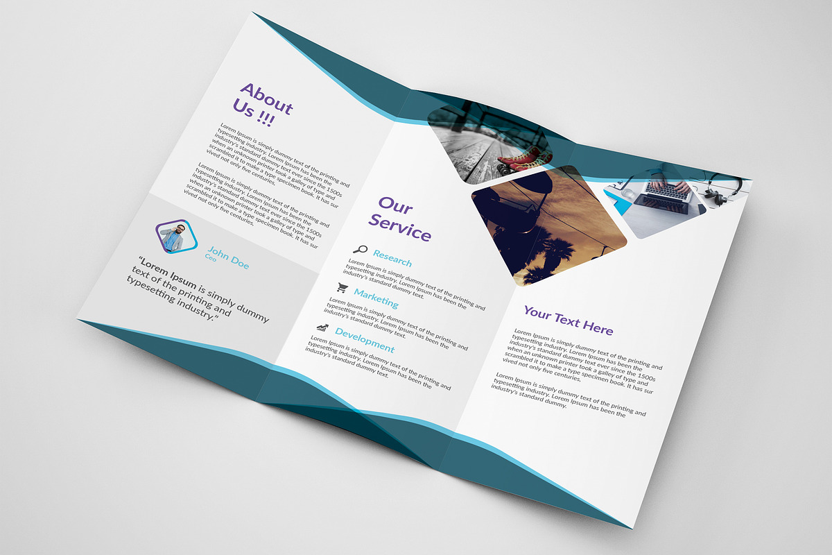 Unique Trifold Brochure, a Brochure Template by ZAAS (Photo 3 of 6)