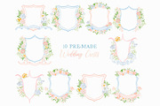 Watercolor Wedding Crest Creator, an Illustration by PrettyGrandmillennial (Thumbnail 2 of 6)