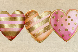 Striped and dotted hearts, a Photo by Beautiful things