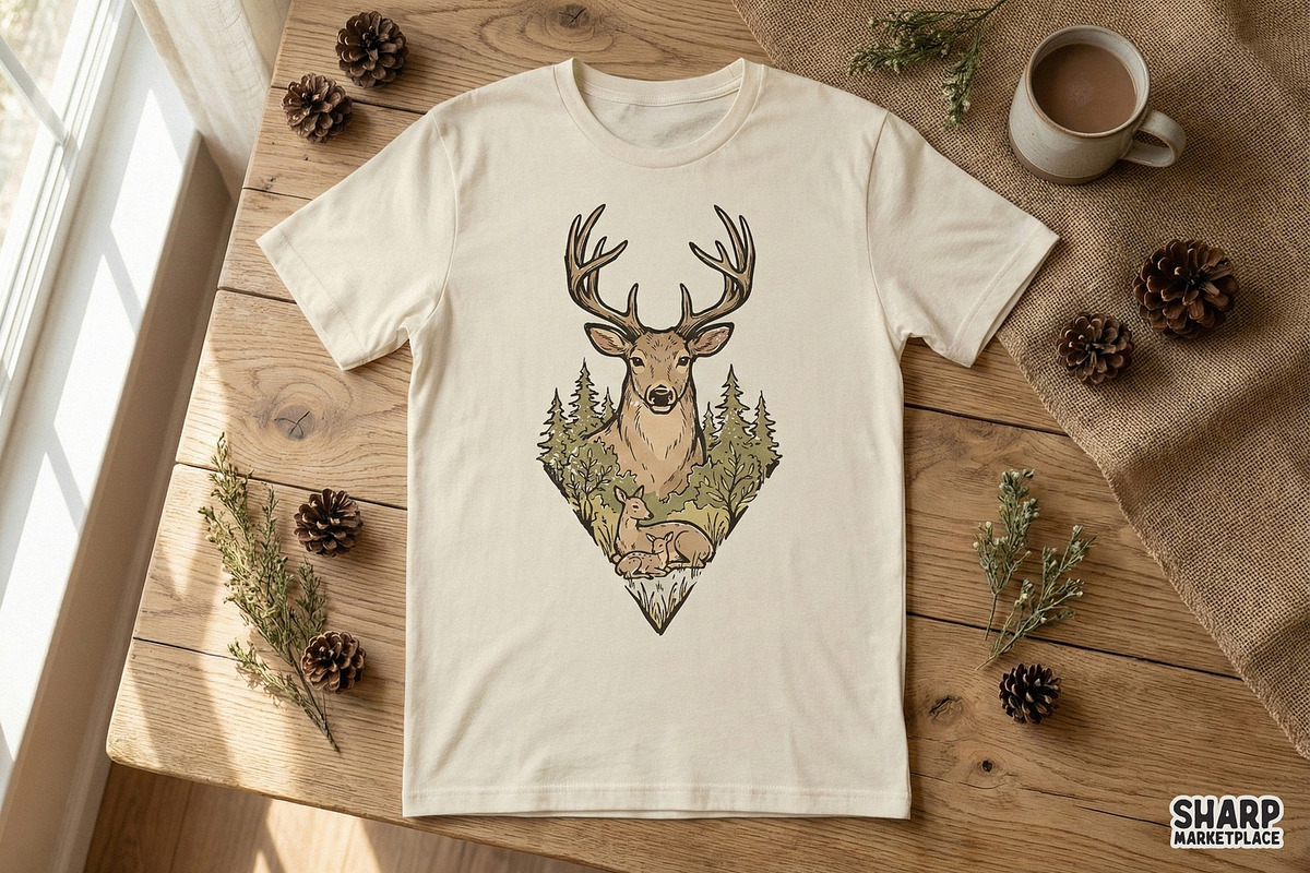 Deer PNG, Woodland Animal Design, an Illustration by SharpMarketplace (Photo 2 of 4)