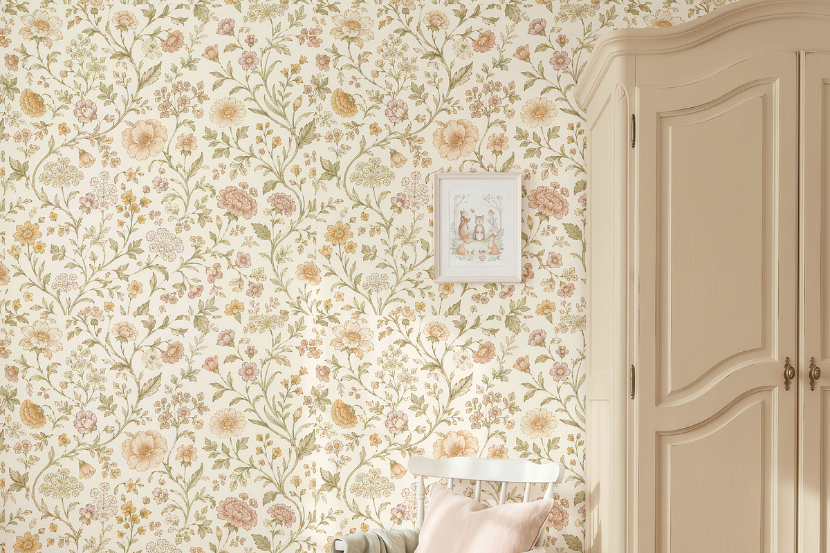Vintage Nursery Wallpaper Mockup PSD, a Household Mockup by 1001 mockups (Photo 10 of 14)