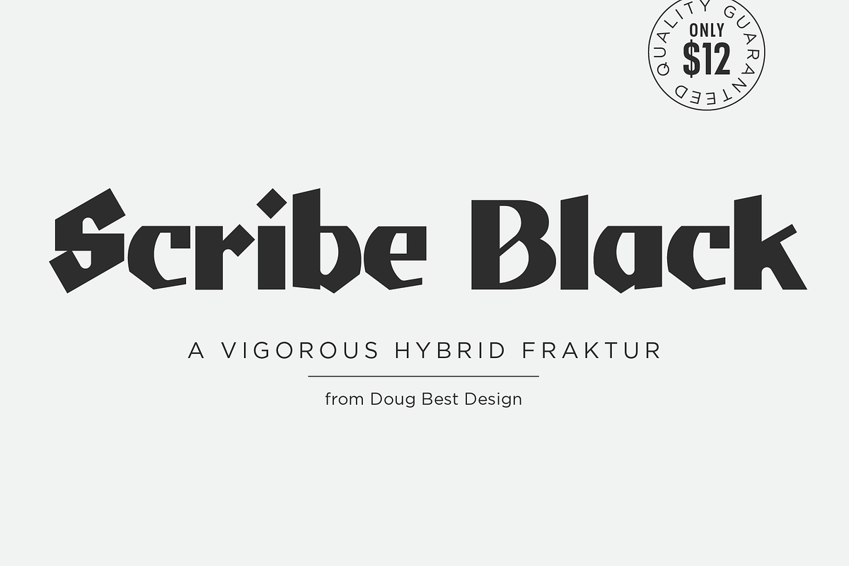 Scribe Black, a Blackletter Font by Doug Best Foundry (Photo 1 of 4)
