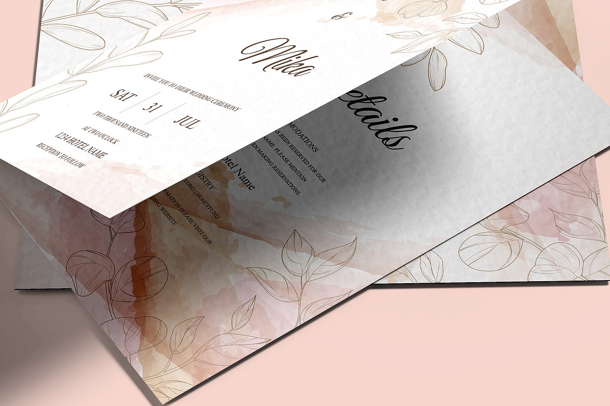 Invitation & Greeting Card Mockup, an Advertising Mockup by Illusiongraphic (Photo 20 of 27)