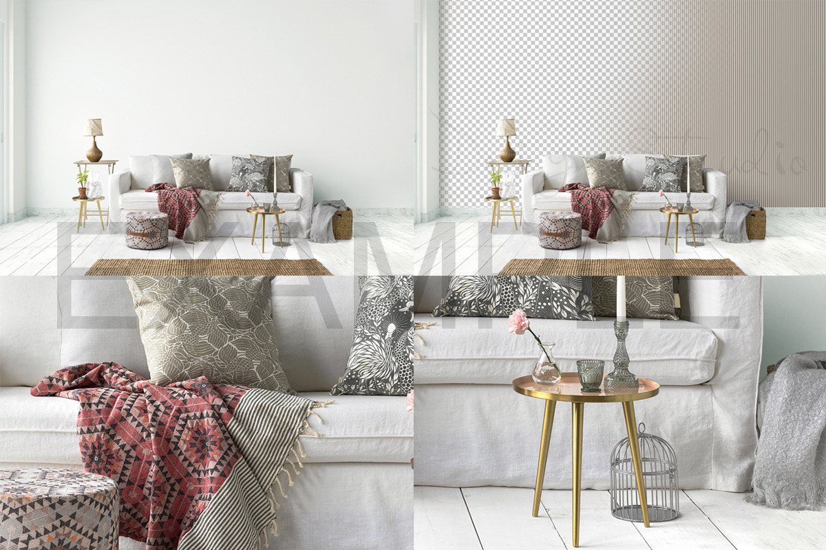MOCK UPS BUNDLE, 10 INTERIOR PSD, a Print Template by HisariDS Mockup Design (Photo 2 of 11)