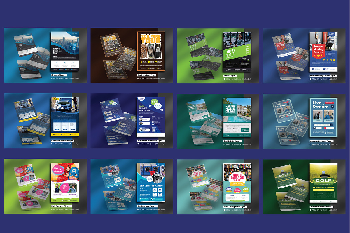 Bundle 174 Flyers Template Design, a Flyer Template by rivatxfz (Photo 10 of 16)