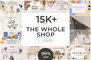 Font & Graphic Whole Shop Collection, a Decorative Illustration by Laras Wonderland (Thumbnail 5 of 25)