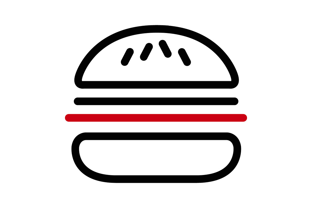 simple burger logo, a Branding & Logo Template by Rhealea_Design