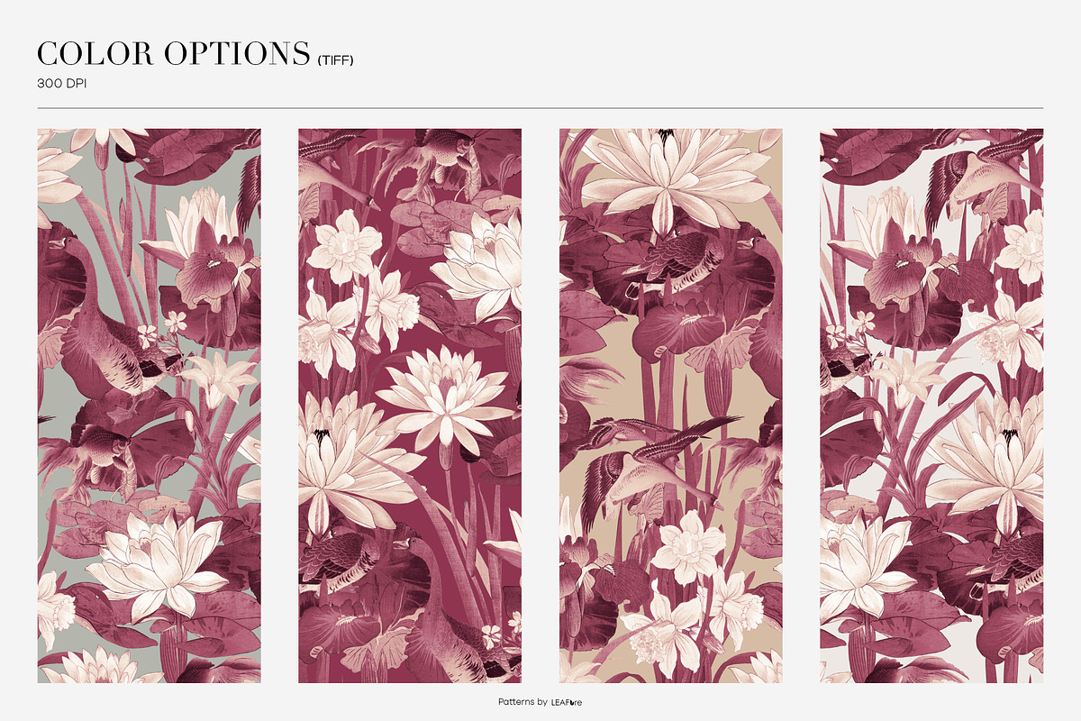Qing Court Botanical Patterns, a Pattern Graphic by LEAFure (Photo 2 of 9)