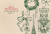 Vintage Christmas Vector Retro Set, a Seasonal Illustration by VerAna (Thumbnail 7 of 18)