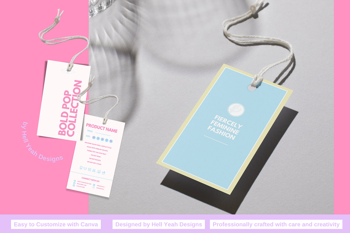 Pretty Pop Label Tag Templates Pack preview 5