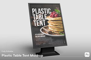 Plastic Table Tent Mockup, an Advertising Mockup by graphicsauce
