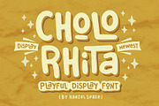 Cholo Rhita - Kids Display Font, a Script Font by HanzelSpace Studio (Thumbnail 1 of 7)