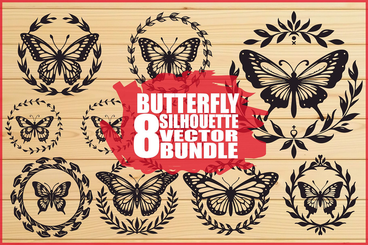 Butterfly Design Pack, an Illustration by Amazin_art (Photo 1 of 9)