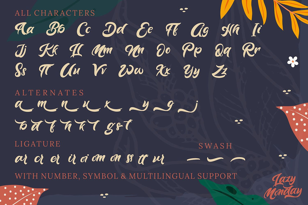 Lazy Monday - Bold Script Font, a Script Font by StringLabs (Photo 9 of 10)