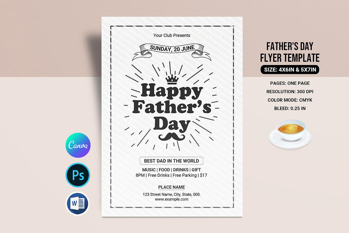 Father's Day Invitation Flyer, an Invitation Template by retrographix (Photo 1 of 3)