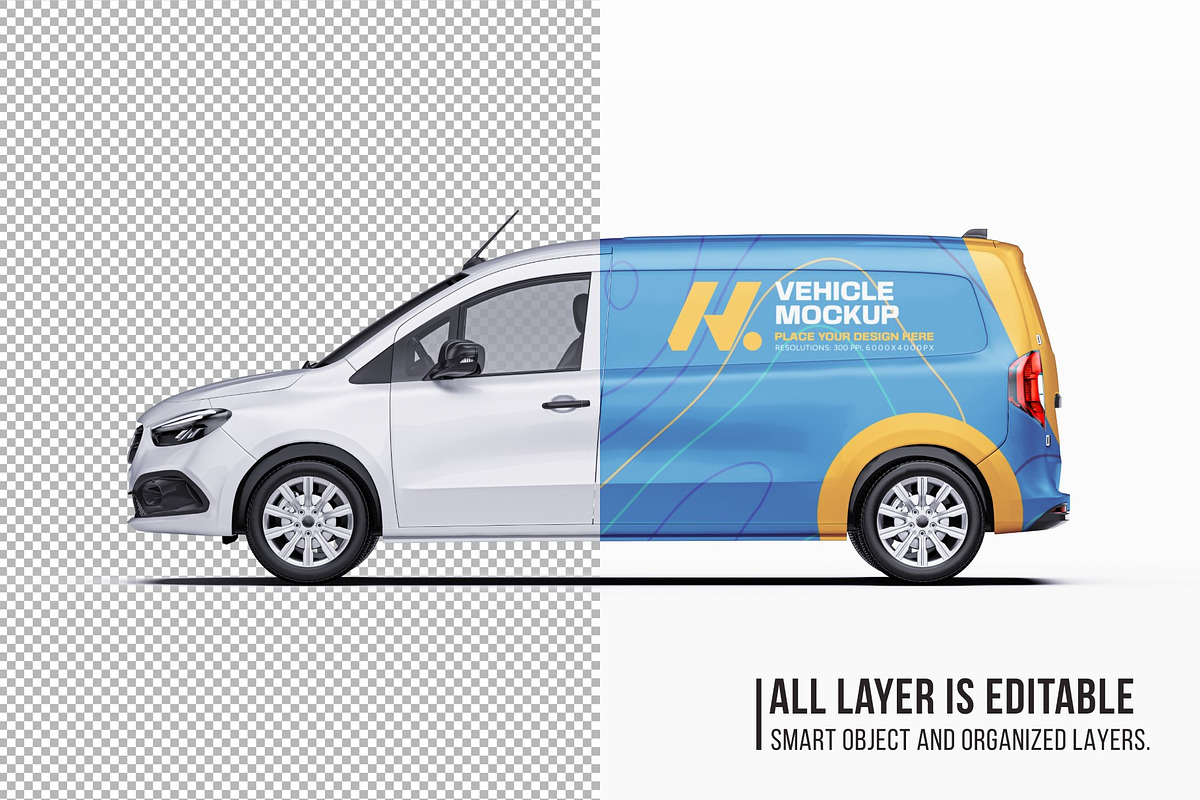 LWB Micro Camper Van Mockup Set, a Product Mockup by Halal Graphic Studio (Photo 5 of 15)