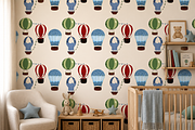 Hot Air Ballons Seamless Pattern, a Decorative Illustration by Oleksandra Illustrates (Thumbnail 11 of 12)