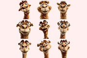 Funny Camel Clipart PNG Bundle, a Graphic by M9 Design (Thumbnail 6 of 10)