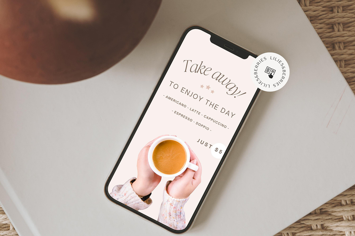 Canva Coffee Shop templates, a Social Media Template by LiliesandBerries (Photo 21 of 23)