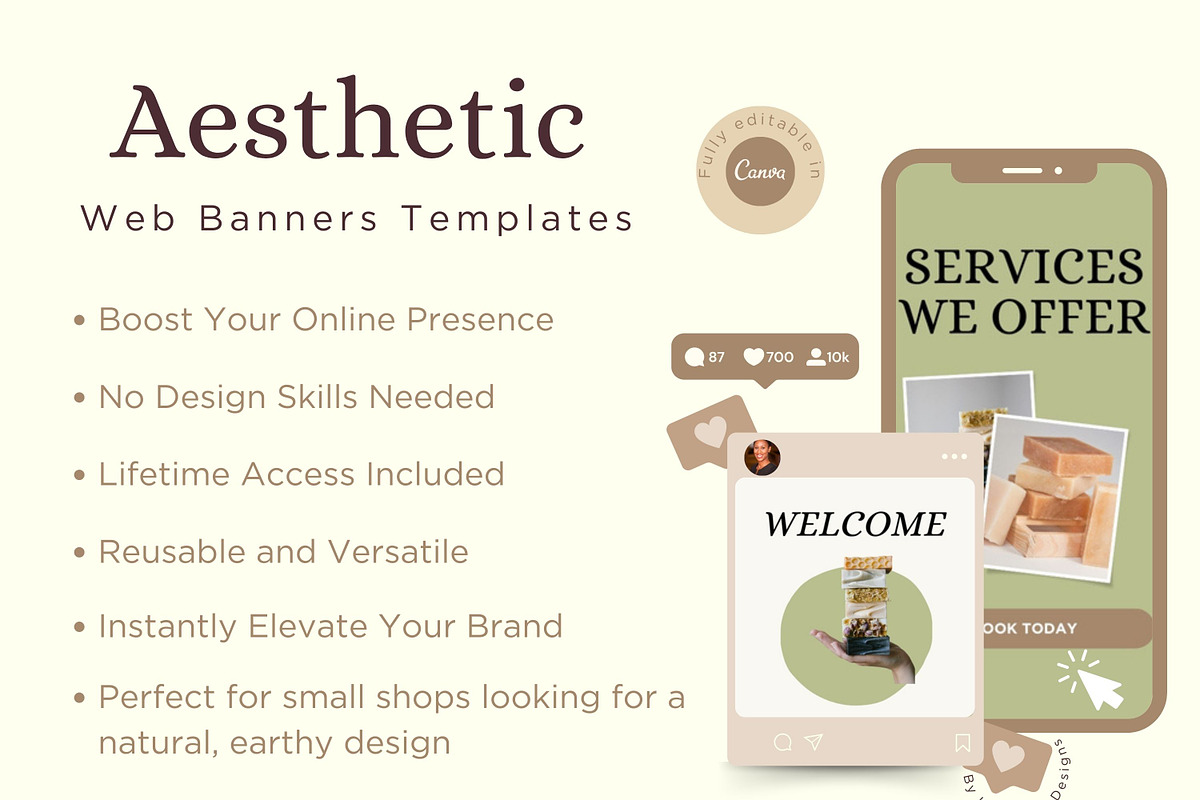 Organic Web Banner Templates, a Landing Page Template by Hell Yeah Designs (Photo 3 of 8)