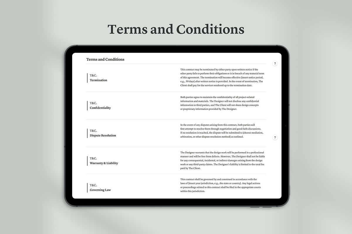 Notion Design Contract Template, a Templates & Theme by Swyn.Studio (Photo 4 of 6)