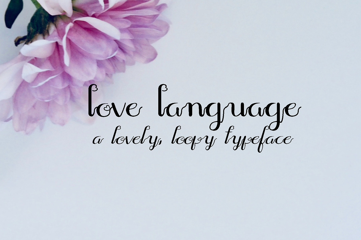 Love Language Script, a Script Font by Rachel McBride Creative (Photo 1 of 5)