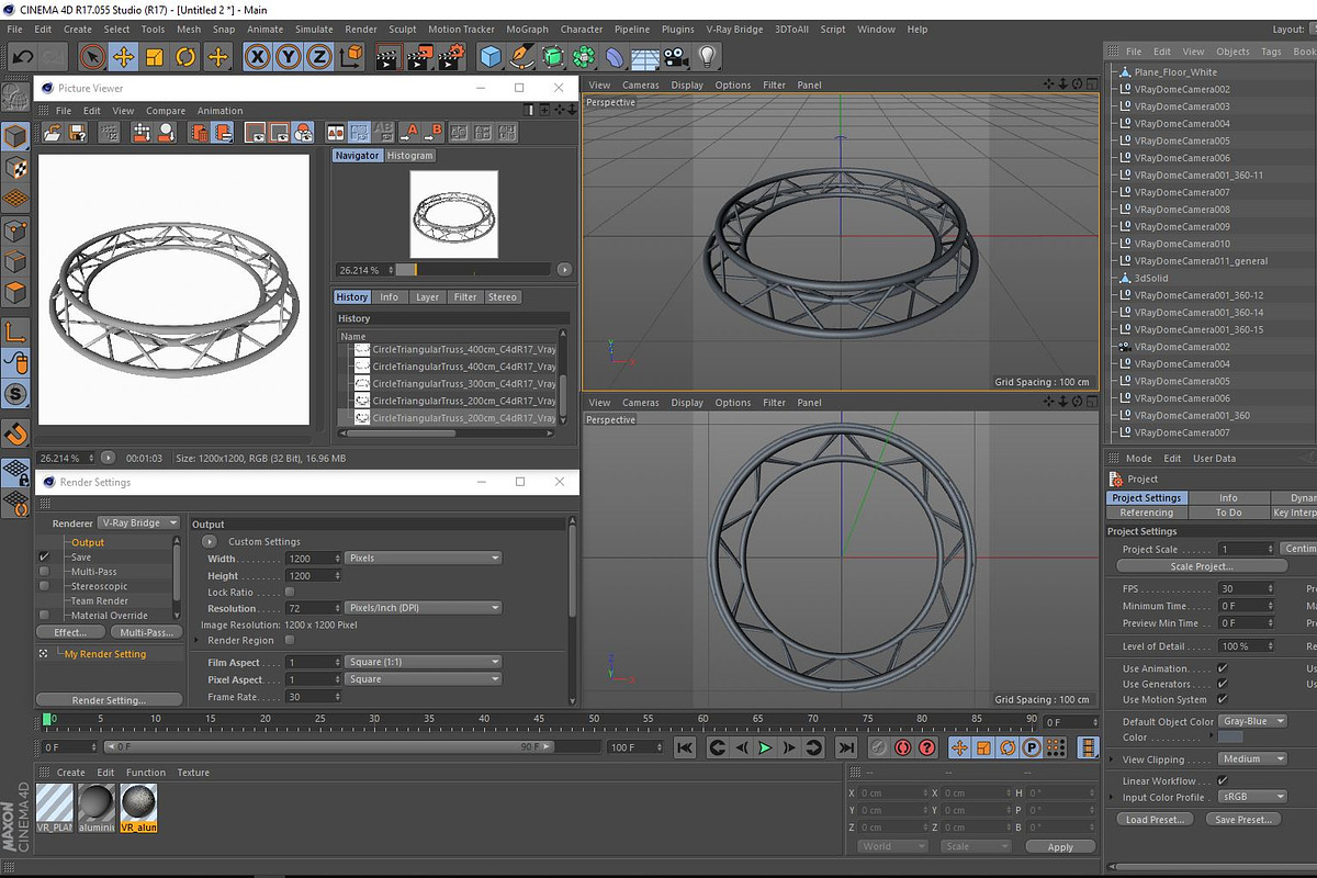 Circle Triangular Truss 200cm, an Object 3D Model by akerStudio (Photo 13 of 14)