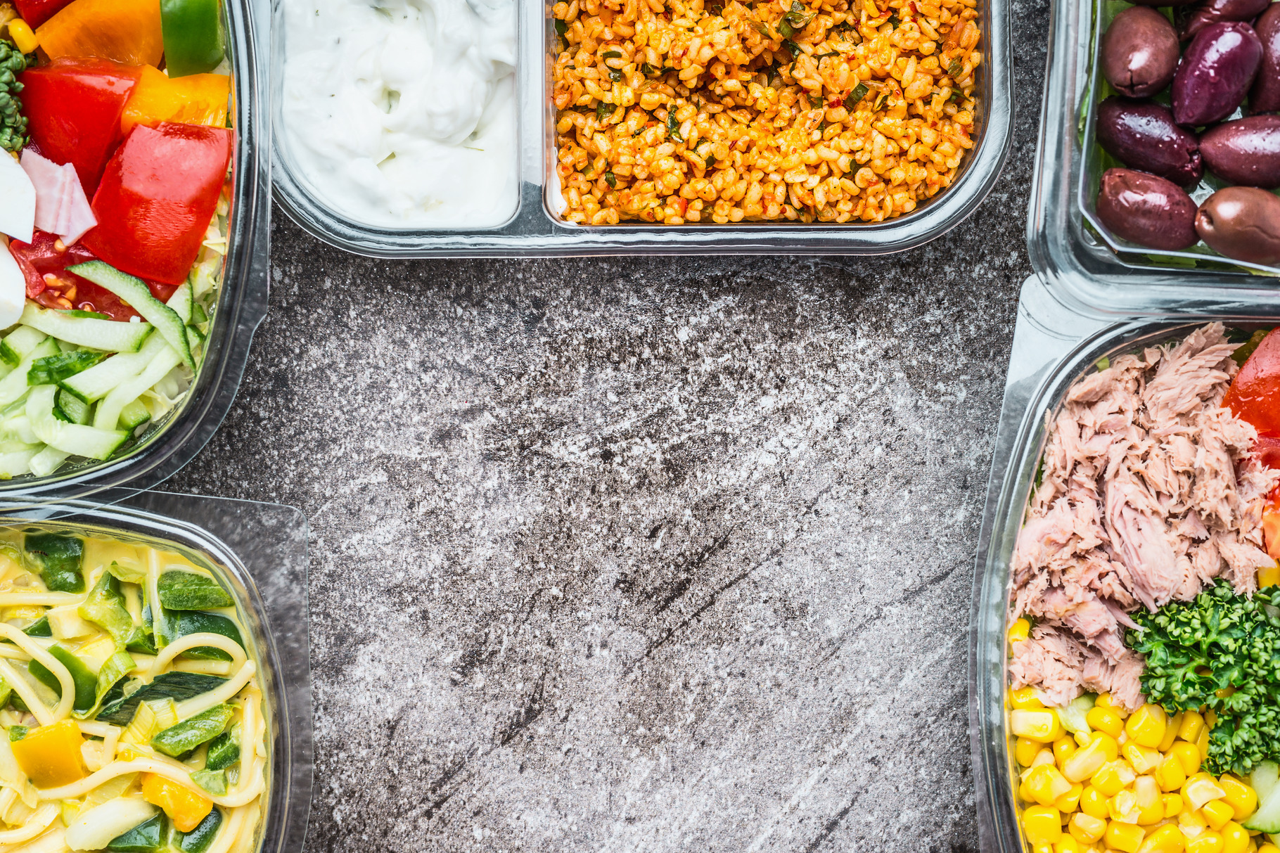 Healthy lunch boxes frame, a Food & Drink Photo by VICUSCHKA