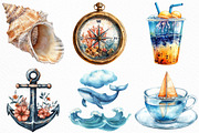 Watercolor Ocean Lover Clipart, an Illustration by Craft Nest (Thumbnail 3 of 6)