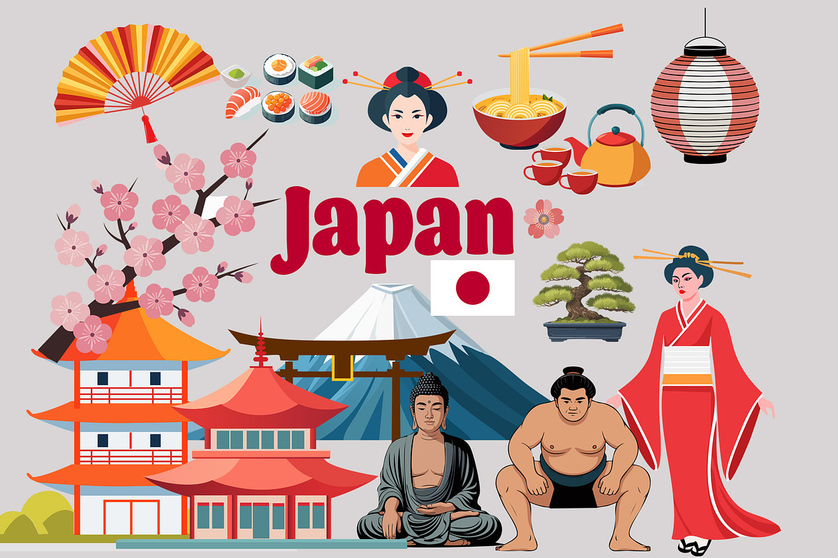 Japanese cultural elements, an Object Graphic by GreenStockPhotos (Photo 1 of 7)