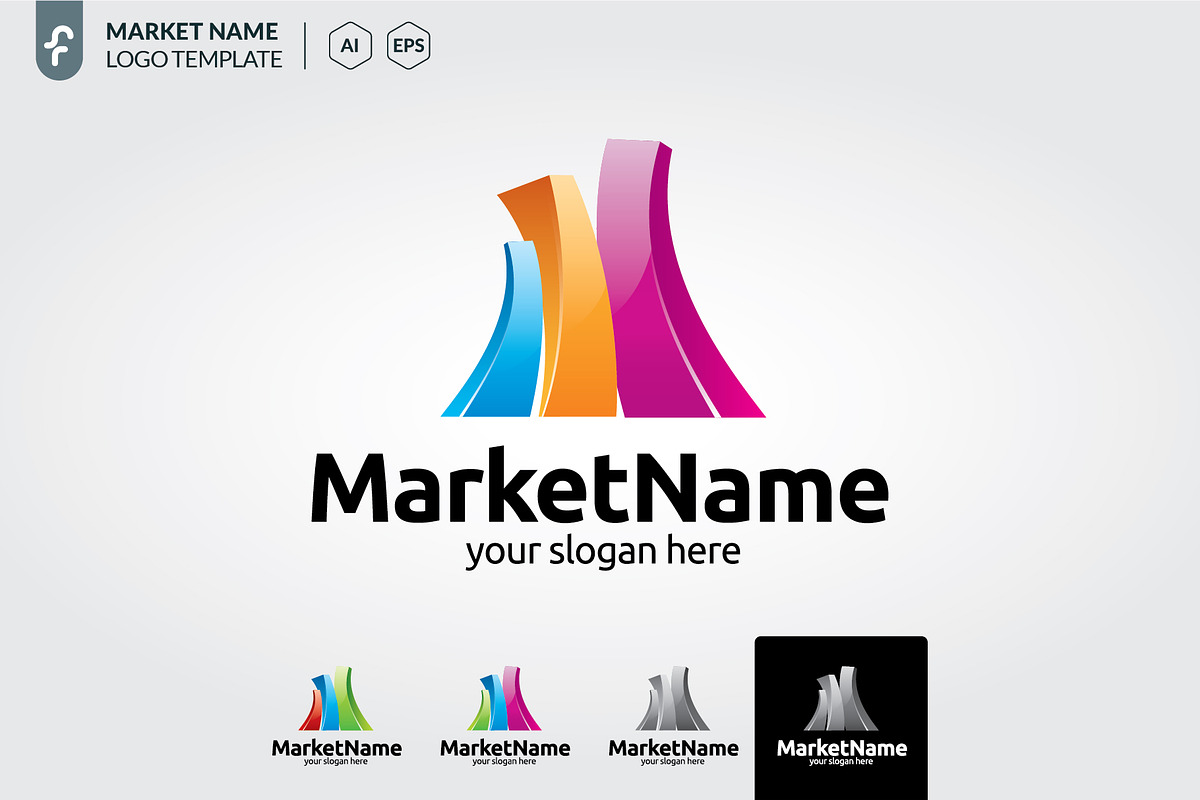 Marketing logo template, a Branding & Logo Template by ft.studio