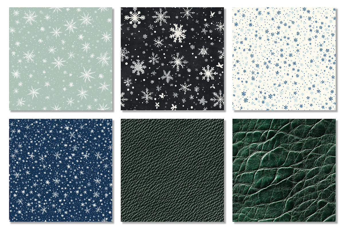 Winter Snowflake Seamless Textures, a Texture Graphic by Dream Creation (Photo 7 of 7)