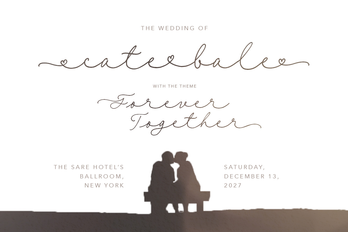 Her Him - Long Handwritten Script, a Script Font by Sarid Ezra (Photo 3 of 9)
