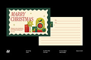 Green Christmas Greeting Card, a Card Template by Neermana (Thumbnail 1 of 4)