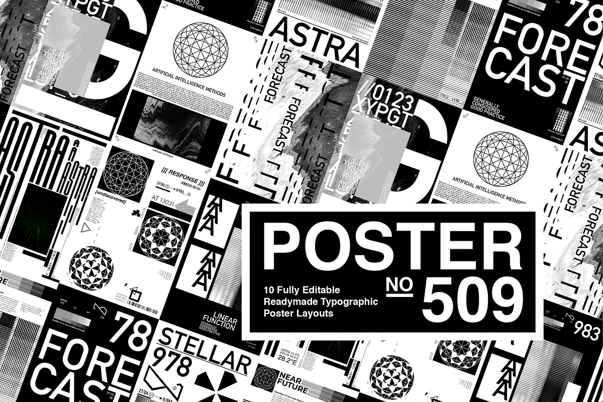 10 Fully Editable Typographic Poster, a Graphic by NoSpoon Design (Photo 1 of 8)