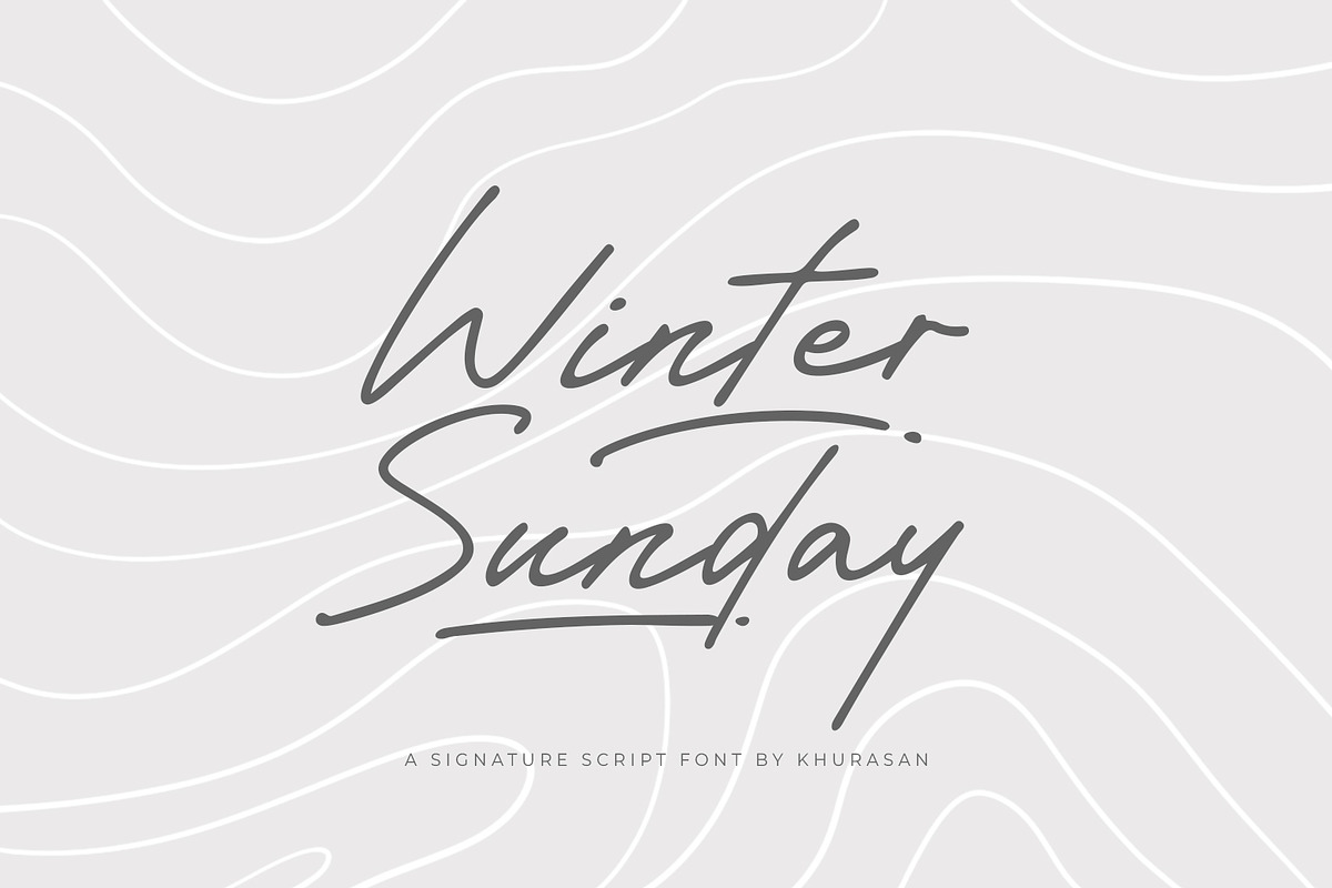 Winter Sunday, a Script Font by khurasan (Photo 1 of 7)