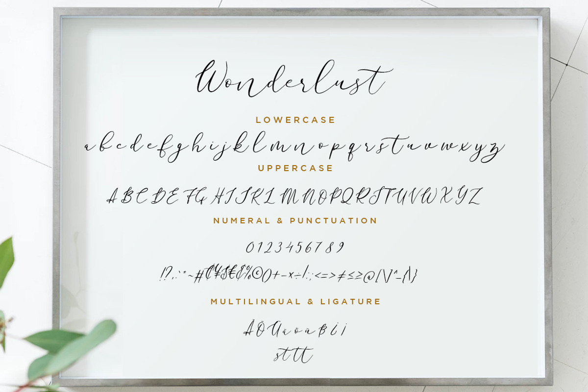 Wonderlust Calligraphy Wedding Font preview 7