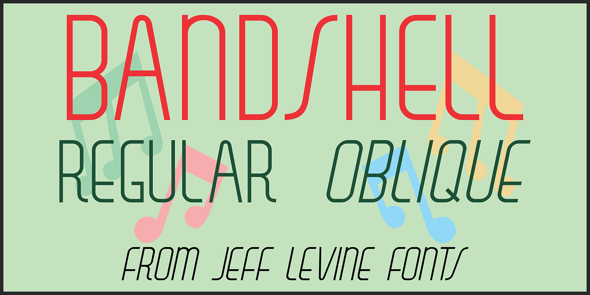 Bandshell JNL, a Font by Jeff Levine Fonts (Photo 1 of 5)