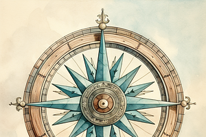 Vintage Nautical Compass